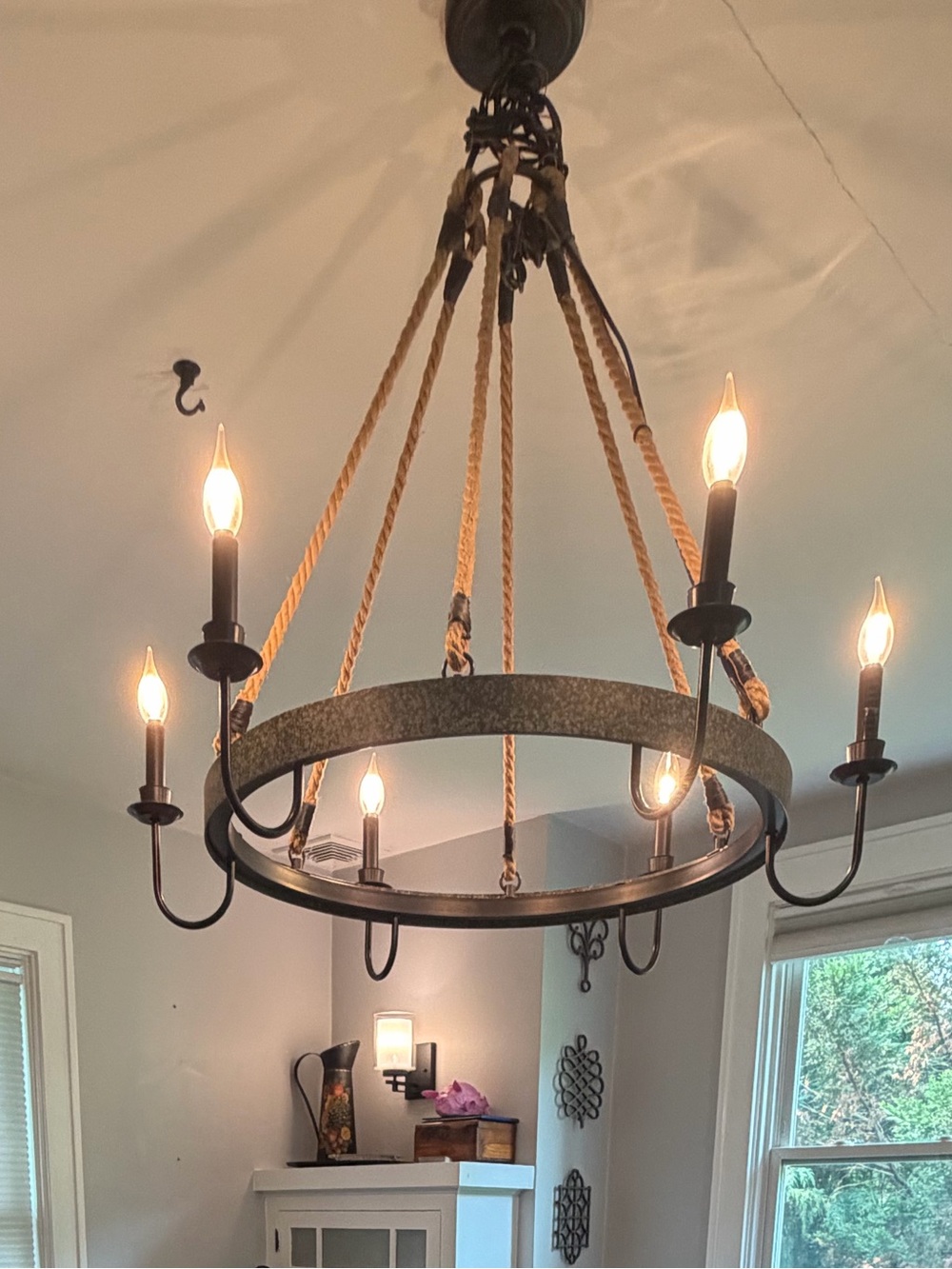 Pottery Barn Wine Barrel Chandelier